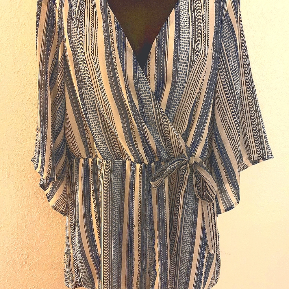 White and blue Jumpsuit